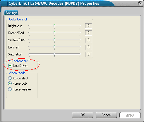 HOWTO: H.264/AVC HDTV DVB-