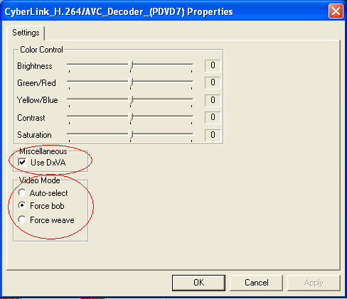 HOWTO: H.264/AVC HDTV DVB-