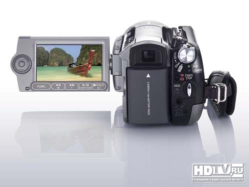 Компактная и стильная HD-видеокамера Canon HG10 на основе жесткого диска.