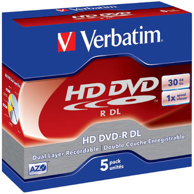   Verbatim HD DVD-R Dual Layer  30     