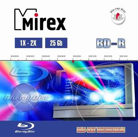 Mirex начинает продажи однослойных записываемых и перезаписываемых дисков Blu-ray (BD-R/RE)