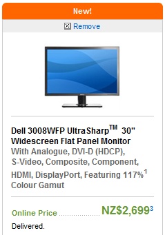 30’’ LCD телевизор от Dell с DisplayPort появился на рынке в США