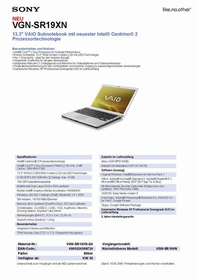 Новые серии ноутбуков VAIO Новые серии ноутбуков VAIO