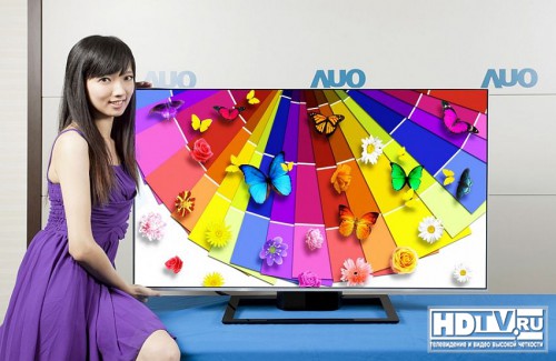 AUO представляет 65-дюймовый UHD дисплей на основе технологии IGZO
