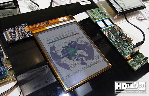 Цветная электронная бумага показывает видео Цветная электронная бумага показывает видео