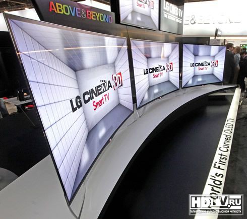 Samsung и LG показывают изогнутые OLED телевизоры Samsung и LG показывают изогнутые OLED телевизоры