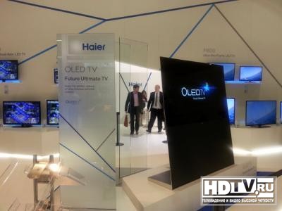 Haier показывает 55" и 65" изогнутые OLED-ы на выставке CES 2014