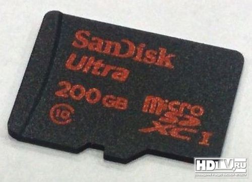 SanDisk выпускает карту MicroSD на 200 ГБ SanDisk выпускает карту MicroSD на 200 ГБ