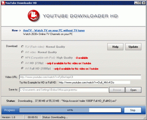    Youtube Downloader HD 1.8